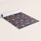 Dragons and Flowers Dark Purple Yoga Mat Gallery Image 2