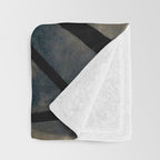 It comes and goes [2] - a black and white abstract mixed media piece with pink details Throw Blanket Gallery Image 3
