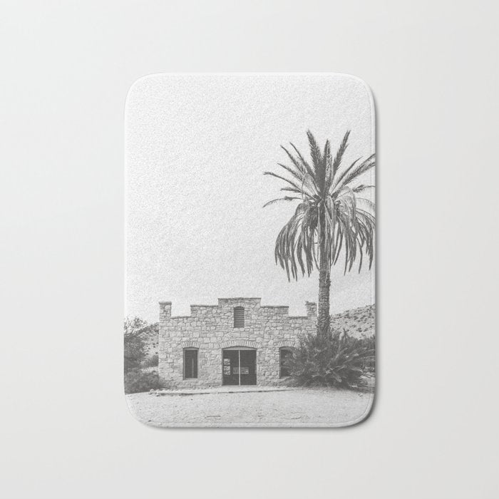 Hot Springs Black and White - Big Bend National Park Photography Bath Mat Gallery Image 1