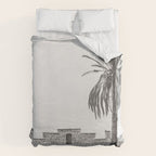 Hot Springs Black and White - Big Bend National Park Photography Duvet Cover Gallery Image 6