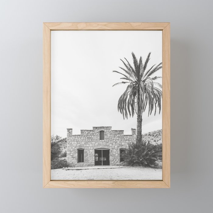 Hot Springs Black and White - Big Bend National Park Photography Mini Art Print Gallery Image 1
