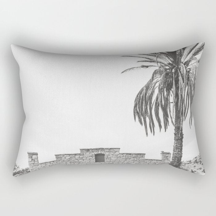 Hot Springs Black and White - Big Bend National Park Photography Rectangular Pillow Gallery Image 2