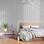 Black and white hand drawn flower art pattern Wallpaper Gallery Image 3