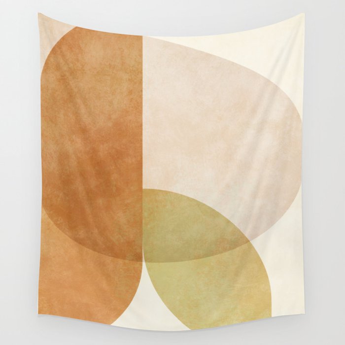 organic shapes abstract boho 4 Wall Tapestry Gallery Image 1