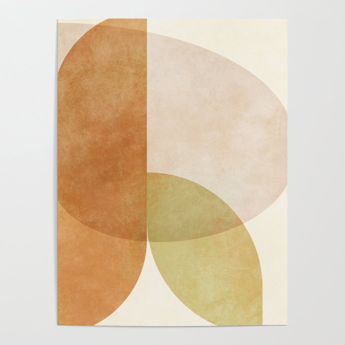 organic shapes abstract boho 4 Poster Gallery Image 1