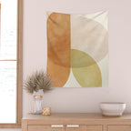 organic shapes abstract boho 4 Wall Tapestry Gallery Image 2