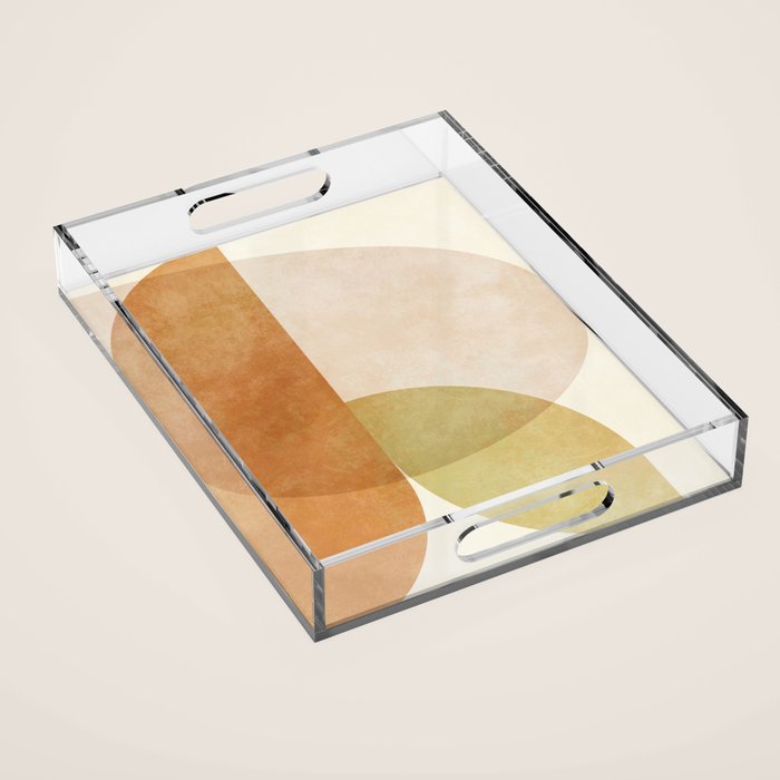 organic shapes abstract boho 4 Acrylic Tray Gallery Image 1