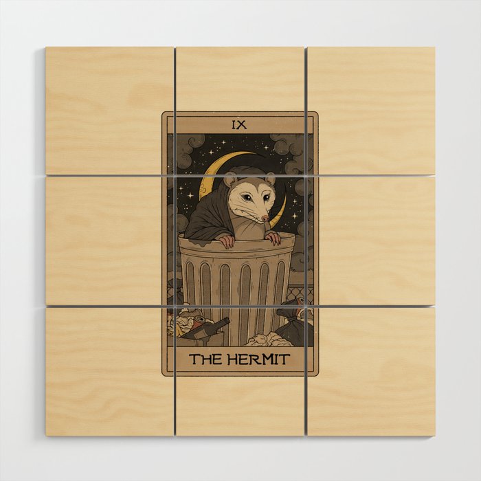 The Hermit - Possum Tarot Wood Wall Art Gallery Image 1