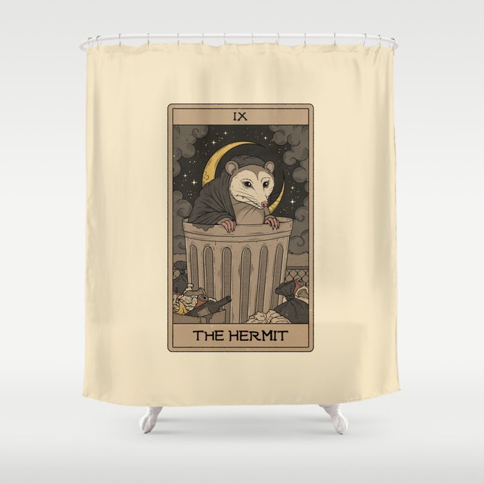 The Hermit - Possum Tarot Shower Curtain Gallery Image 1