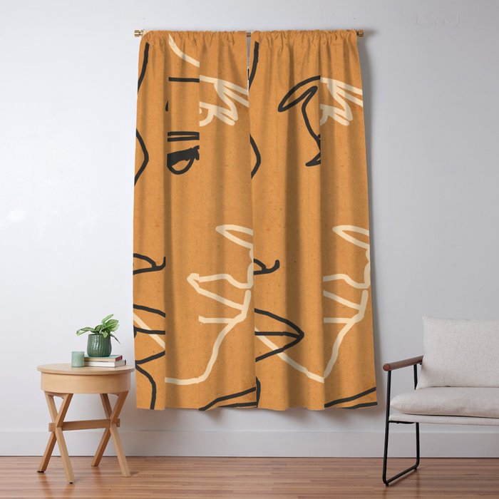 Abstract Face 15 Window Curtain Gallery Image 5