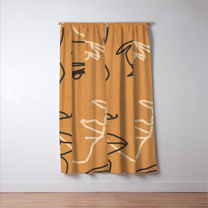 Abstract Face 15 Window Curtain Gallery Image 3
