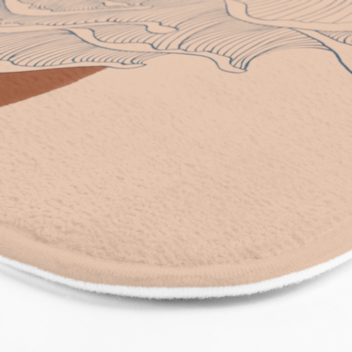 Vintage abstract landscape the great wave ocean sunset moon Bath Mat Gallery Image 3