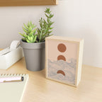 Vintage abstract landscape the great wave ocean sunset moon Mini Art Print Gallery Image 2