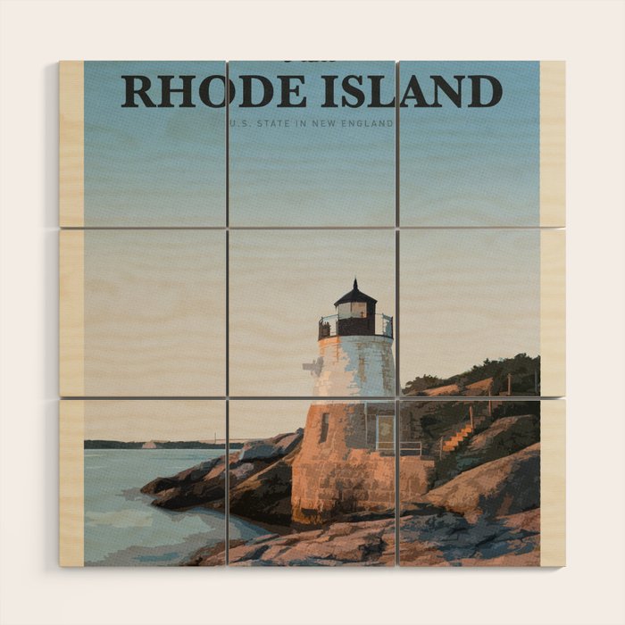 Visit Rhode Island Wood Wall Art Gallery Image 1