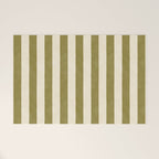 Cabana Stripe - moss green and cream Welcome Mat Gallery Image 1