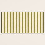 Cabana Stripe - moss green and cream Desk Mat Gallery Image 3