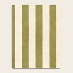 Cabana Stripe - moss green and cream Notebook Gallery Image 4