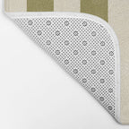 Cabana Stripe - moss green and cream Bath Mat Gallery Image 2