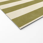 Cabana Stripe - moss green and cream Welcome Mat Gallery Image 2