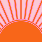 Sun Print Sunrise Sunshine Pastel Pink And Orange Retro Sun Wall Art Vintage Boho Modern Abstract Coffee Mug Gallery Image 2