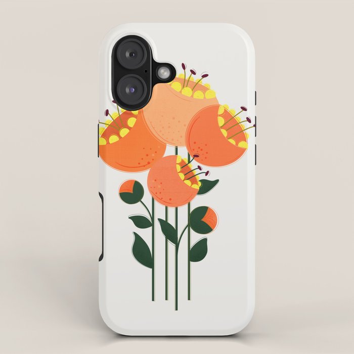 Orange Garden Flowers iPhone Case Gallery Image 1