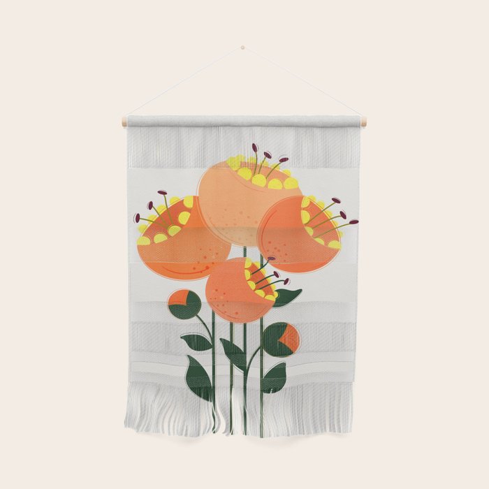 Orange Garden Flowers Wall Hanging Gallery Image 1