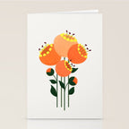 Orange Garden Flowers Stationery Card Gallery Image 2