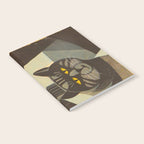 Inagaki Tomoo Vintage Japanese Woodblock print mid century Modern Cubism Art Cats Feline Notebook Gallery Image 2