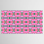 Merry Mod Geometric Pattern in Pink and Green Tablecloth Gallery Image 2