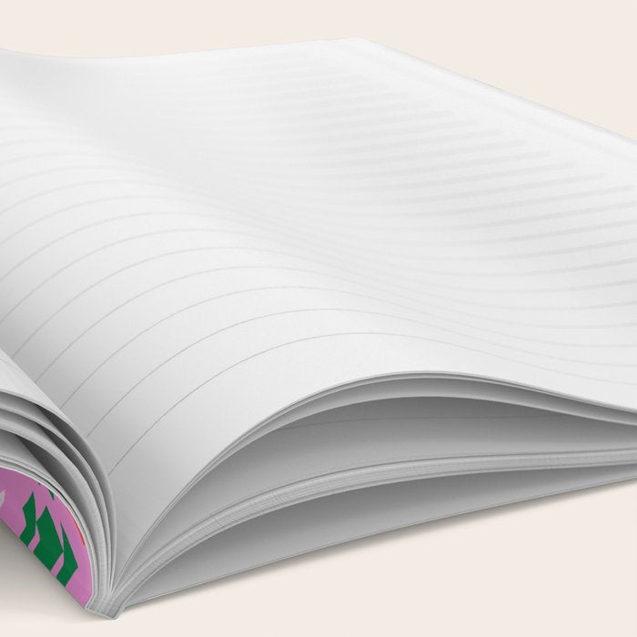 Merry Mod Geometric Pattern in Pink and Green Notebook Gallery Image 2