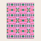 Merry Mod Geometric Pattern in Pink and Green Notebook Gallery Image 4