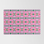 Merry Mod Geometric Pattern in Pink and Green Rug Gallery Image 2