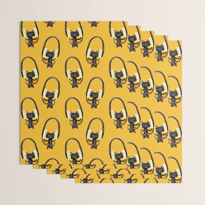 I Love Huge Headphone Wrapping Paper Gallery Image 3