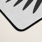 Japanese Crane Ornate Art Deco Monochrome Pattern II Desk Mat Gallery Image 4