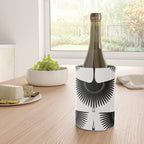 Japanese Crane Ornate Art Deco Monochrome Pattern II Wine Chiller Gallery Image 4