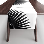 Japanese Crane Ornate Art Deco Monochrome Pattern II Table Runner Gallery Image 1