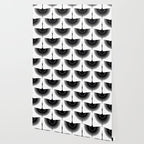 Japanese Crane Ornate Art Deco Monochrome Pattern II Wallpaper Gallery Image 2