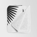 Japanese Crane Ornate Art Deco Monochrome Pattern II Throw Blanket Gallery Image 3