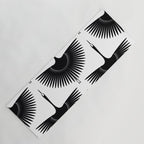Japanese Crane Ornate Art Deco Monochrome Pattern II Yoga Mat Gallery Image 1