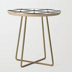 Japanese Crane Ornate Art Deco Monochrome Pattern II Side Table Gallery Image 1