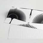 Japanese Crane Ornate Art Deco Monochrome Pattern II Wrapping Paper Gallery Image 2