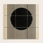 Stripes and Circle, Bauhaus Style  Wood Wall Art Gallery Image 1