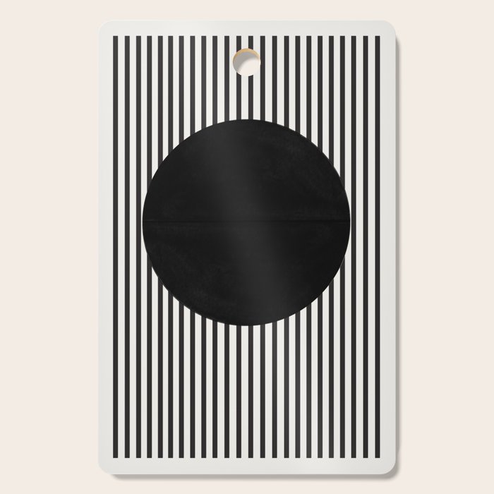 Stripes and Circle, Bauhaus Style  Cutting Board Gallery Image 1
