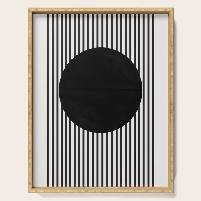 Stripes and Circle, Bauhaus Style  Serving Tray Gallery Image 1