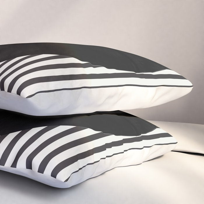 Stripes and Circle, Bauhaus Style  Pillow Sham Gallery Image 3