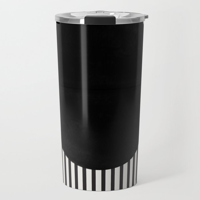 Stripes and Circle, Bauhaus Style  Travel Mug Gallery Image 1