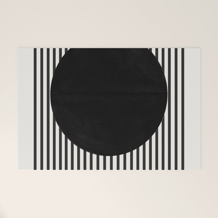 Stripes and Circle, Bauhaus Style  Welcome Mat Gallery Image 1