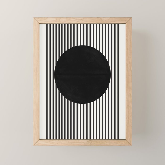 Stripes and Circle, Bauhaus Style  Mini Art Print Gallery Image 1
