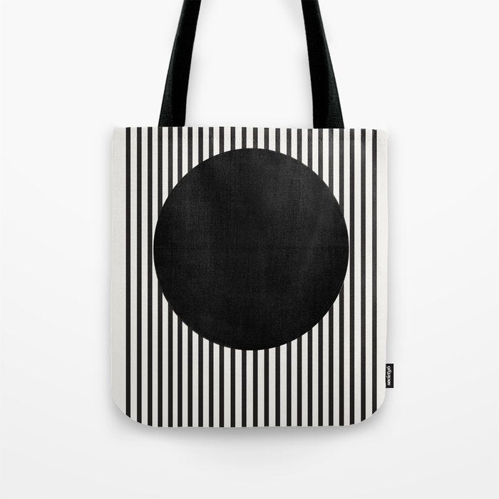 Stripes and Circle, Bauhaus Style  Tote Bag Gallery Image 1