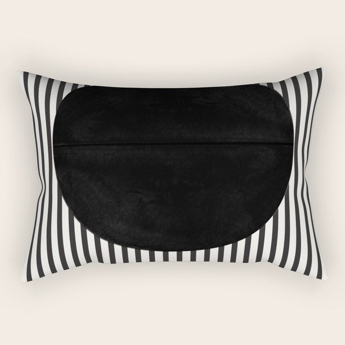 Stripes and Circle, Bauhaus Style  Rectangular Pillow Gallery Image 1